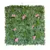 100x100cm Artificial Hedge Tile Pink Flower