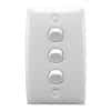 Clipsal 33VA-WE Standard Series, Flush Switch, 3 Gang, 250Vac, 10A, Standard, Vertical, Ptn, White