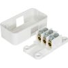 HPM 413LA Junction Box, Rectangular, Miniature, Telecom,  3 x 2 Screw, Fixed Terminals, 37mm x 68mm x 22mm, White