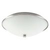 Airflow AIROYSS Ceiling Fan Light, Oyster, Retrofit, 2 x E27 Edison Screw Lampholders, Glass Opal Diffuser, 240V, Stainless Steel
