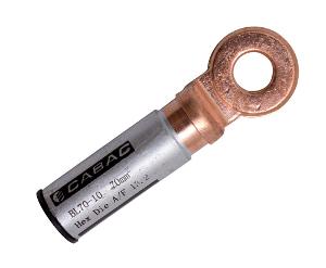 Cabac BL70-10 Bi-Metal Aluminium/Copper Cable Lug, Crimp Type, Aluminium Cable to Copper Stud, 70mm Cable, 10mm Stud, 99.6% Aluminium & 99.9% Copper 1 Cabac BL70-10 Bi-Metal Aluminium/Copper Cable Lug, Crimp Type, Aluminium Cable to Copper Stud, 70mm Cable, 10mm Stud, 99.6% Aluminium & 99.9% Copper