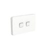 Clipsal 3042HA-VW  Iconic Series Switch, Single Pole, Flush, 2 Gang,  Horizontal, 250V 10AX, 1 or 2 Way, Vivid White