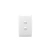 Clipsal 32VA-WE  Standard Series Switch, Single Pole, Flush, 2 Gang, Vertical, 250V 10A, 1 or 2 Way, White Electric