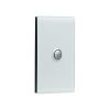 Clipsal 4061VH-PW Saturn Series Grid Plate & Surround, Switch Plate, 1 Gang, Less Mech, Flush, Vertical/Horizontal, Pure White