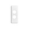 Clipsal C2032-WE Classic C2000 Series Grid Plate & Cover, Switch Plate, Less Mechs, Flush, Architrave, Vertical/Horizontal, 2 Gang, White Electric