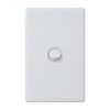 Legrand ED770/1WE Excel Life Dedicated Plate Series Switch, Single Pole Double Throw, Flush, 1 Gang, Vertical, 240V 16AX, 1 or 2 Way, White Electric