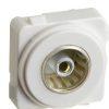 Legrand EMPFBL Excel Life Series TV Outlet Mech, Antenna, Socket, F-Type to PAL, Straight, Flush, Single, 75OHM, RG6, White Electric