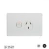 Trader FLPP1G Flat Power Point Switched 1 Gang 10A 250V~