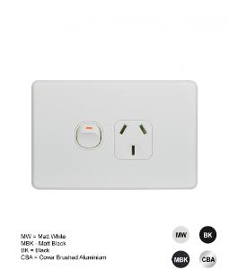 Trader FLPP1G Flat Power Point Switched 1 Gang 10A 250V~ 1 Trader FLPP1G Flat Power Point Switched 1 Gang 10A 250V~
