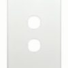 Trader FLSWPV2G Flat Switch Plate Vertical 2 Gang (Less Mech)