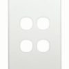Trader FLSWPV4G Flat Switch Plate Vertical 4 Gang (Less Mech)