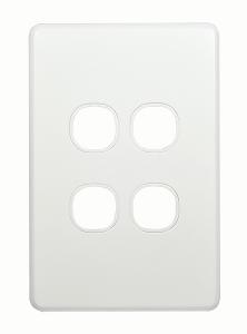 Trader FLSWPV4G Flat Switch Plate Vertical 4 Gang (Less Mech) 1 Trader FLSWPV4G Flat Switch Plate Vertical 4 Gang (Less Mech)