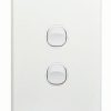 Trader FLSWV2G Flat Switch Vertical 2 Gang 10AX/16A 250V~