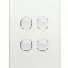 Trader FLSWV4G Flat Switch Vertical 4 Gang 10AX/16A 250V~