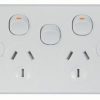 Trader PUPPSW2GVP Puma Power Point Switched 2 Gang Double Pole Shuttered 10A 250V with Extra Switch 10AX Double Pole Vandal