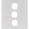 Trader PUSWPV3GVP Puma Switch Plate Vertical 3 Gang Less Mech Vandal Proof