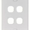 Trader PUSWPV4GVP Puma Switch Plate Vertical 4 Gang Less Mech Vandal Proof