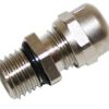 Cabac GU25 Metal Gland, General Purpose, Suit 11mm - 16mm O/D Unarmoured Cables, Weatherproof, IP68, M25 (25mm) Thread, Nickel Plated Brass, Supplied Less Locknut