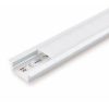 Haneco PARAL17X8LP2M Parallax Surface Mount Low Profile Square Face LED Strip Profile, Channel, IP40, Aluminium Body Opal Polycarbonate Diffuser, Fits 1 LED Strip, 17.1mm x 8mm x 2 mtr