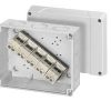 Hensel KM9255 Adaptable Box, Thermoplastic, IP65, With Knockouts, With Terminals, 200mm X 160mm X 98mm, Grey