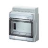 Hensel KV7109 Loadcentre, Switchboard Enclosure, Weatherproof, W/P, Polystyrene, IP65, Surface Mount, 9 pole, Grey