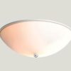 HPM CFOLWE Ceiling Fan Light, Oyster, Retrofit, 2 x E27 Edison Screw Lampholders, Glass Opal Diffuser, 240V, White