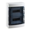 IPD LC24P2X12-65 IDE Load Centre, IP66 Enclosure, Surface Mount, 2 Rows, 12 Modules, 125A, 1500VDC, Transparent Lid, Light Grey