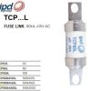 IPD TCP100L Fuse Cartridge Fuse Link HRC TCP 100 Amp 36.1x94mm Fixing Centres 415VAC