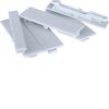 Hager JP010 Pole Filler, Blanking Piece, Universal, 1 Pole, 1 Module, Light Grey