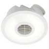 Mercator BE220FSP Skyline Round Ceiling Exhaust Fan  and  Light, 30W, 250m3/h Airflow, Ducted, IP45, 250mm Cut Out, 290mm Diameter, White