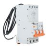 NHP M6RCBT2030A Mod6 Series RCBO, Type A, C Curve, 3 Pole, 3P+N, 415V, 20A, 30mA, 6KA, Din Rail Mount, 3 Module, With Neutral Pigtail