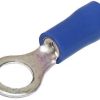 HellermannTyton RD2-8 Insulated Ring Terminal, Double Grip, Blue, 2.5mm Cable, 8mm Stud, Pack of 100