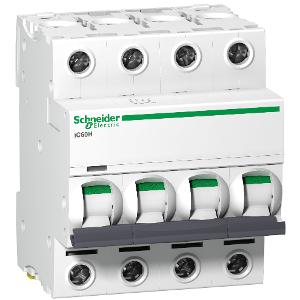 Schneider A9F54432 Acti9 Series Miniature Circuit Breaker, MCB, 4 Pole, 32A, 415V, C Curve, 10KA, Din Rail Mount, 4 Module, IC60H 1 Schneider A9F54432 Acti9 Series Miniature Circuit Breaker, MCB, 4 Pole, 32A, 415V, C Curve, 10KA, Din Rail Mount, 4 Module, IC60H