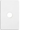 Hager WBSSP1 Silhouette Series Grid Plate & Cover, Switch Plate, 1 Gang, Less Mech, Flush, Vertical/Horizontal, Gloss White