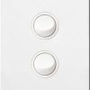 Hager WBSSV2-MW Silhouette Series Switch, Single Pole, Flush, 2 Gang, Vertical, 250V 16AX, 1 or 2 Way, Matt White