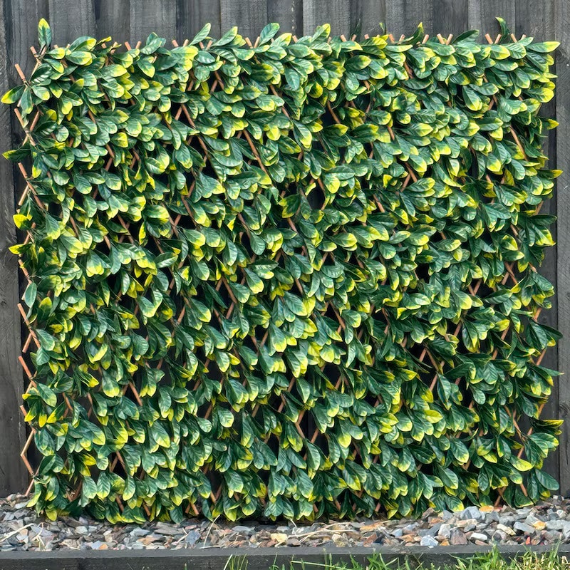 180cm X 90cm Green Photinia Bamboo Artificial Expanding Hedge Trellis 1 180cm X 90cm Green Photinia Bamboo Artificial Expanding Hedge Trellis