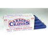 Carson CAR3BLU Lumber Crayon, Hexagonal, Waterproof, 112mm Length, 13mm Width, Non-Toxic, Box of 36, Blue