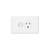 Clipsal C2015L-WE Classic C2000 Series GPO, Single, Powerpoint, Switchplug Combination, Single Pole, Flush, Horizontal, 250V 10A, 3 Pin, 2 Flat & Round Earth Pin, White Electric