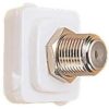 HPM 800FWE TV Outlet Mech, Antenna, Socket, F-Type to F Type, Pay TV, Straight, Flush, Single, 75OHM, RG6, White Electric