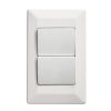 Legrand CM920/2WE, Como - Vertical Single Pole Double Throw - rocker Switch 2 gang 10A 240V a.c. white