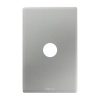 Legrand ED770/1PLMS Excel Life Coverplate, 1 Gang Switch Plate, Matte Finish, 77mm x 121mm, Easy Clip-On Installation, Matte Silver