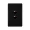 Legrand ED770/2BL Excel Life Dedicated Plate Series Switch, Single Pole Double Throw, Flush, 2 Gang, Vertical, 240V 16AX, 1 or 2 Way, Black