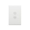 Legrand ED770/2MW Excel Life Rocker Switch, 16A, 2 Gang, SPDT, Flush Mount, Dedicated Plate, Matte Finish, 230-240VAC, White