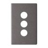 Legrand ED770/3GPLUG Excel Life EM Series Grid Plate, 3 Gang, Clamp Mount, Plastic, 77mm x 121mm, IP00, Residential/Commercial, Urban Grey