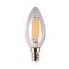 SAL LCA27E14D/C LCA Series LED Candle Lamp, 4W Dimmable, E14 Base, 320° Beam Angle, 450lm, Warm White 2700K, 97x37mm,  Clear Finish